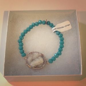 Marlyn Shiff Druzy Beaded Bracelet